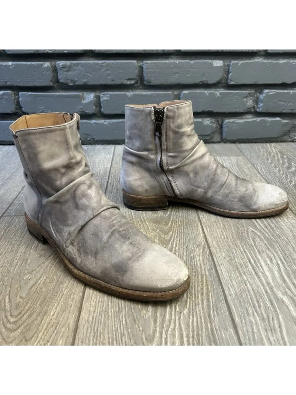 John Varvatos Handmade Italy Morrison Sharpei Ankle Boots Mens 10
